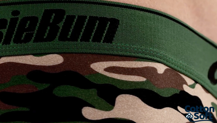 Slipy AussieBum CottonSoft Camo Green Brief4